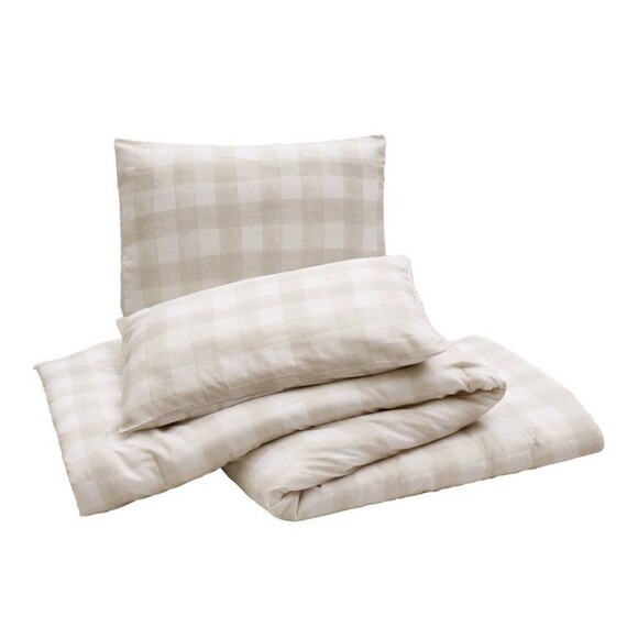 Modern Heirloom Queen Gingham Comforter Tan NEW - Picture 9 of 9